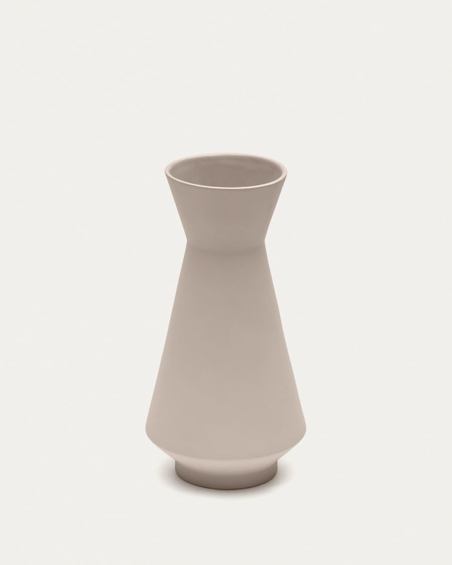 Βάζο Monells, μπεζ κεραμικό, 38εκ