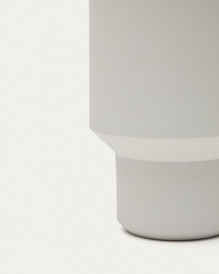 Vaso piccolo Estartit in ceramica bianca 27,5 cm