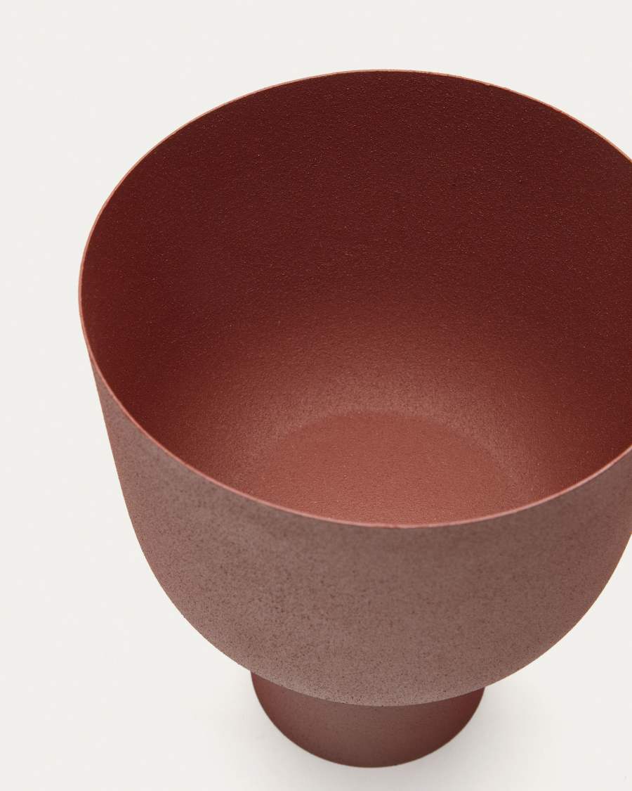 Hilari metal vase in terracotta, 21.5 cm
