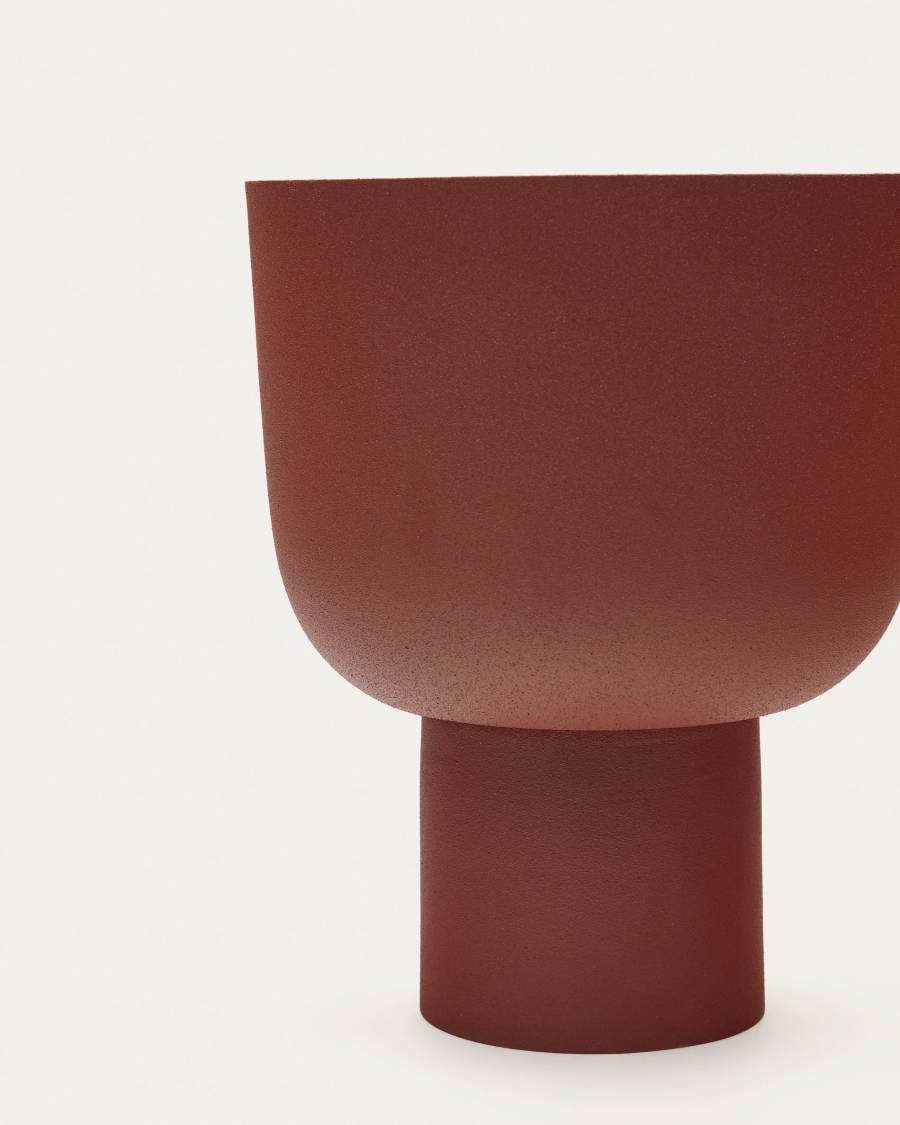 Hilari metal vase in terracotta, 21.5 cm