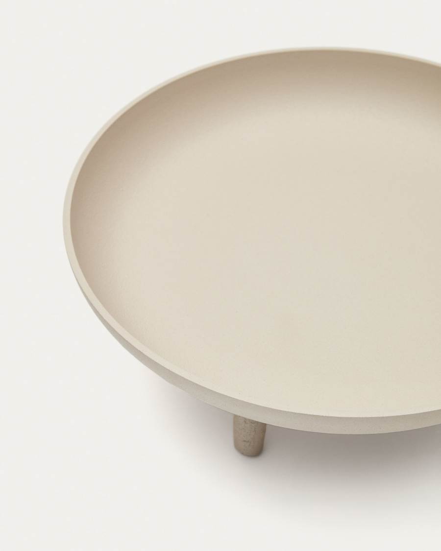 Centro de mesa pequeno Breda de alumínio castanho