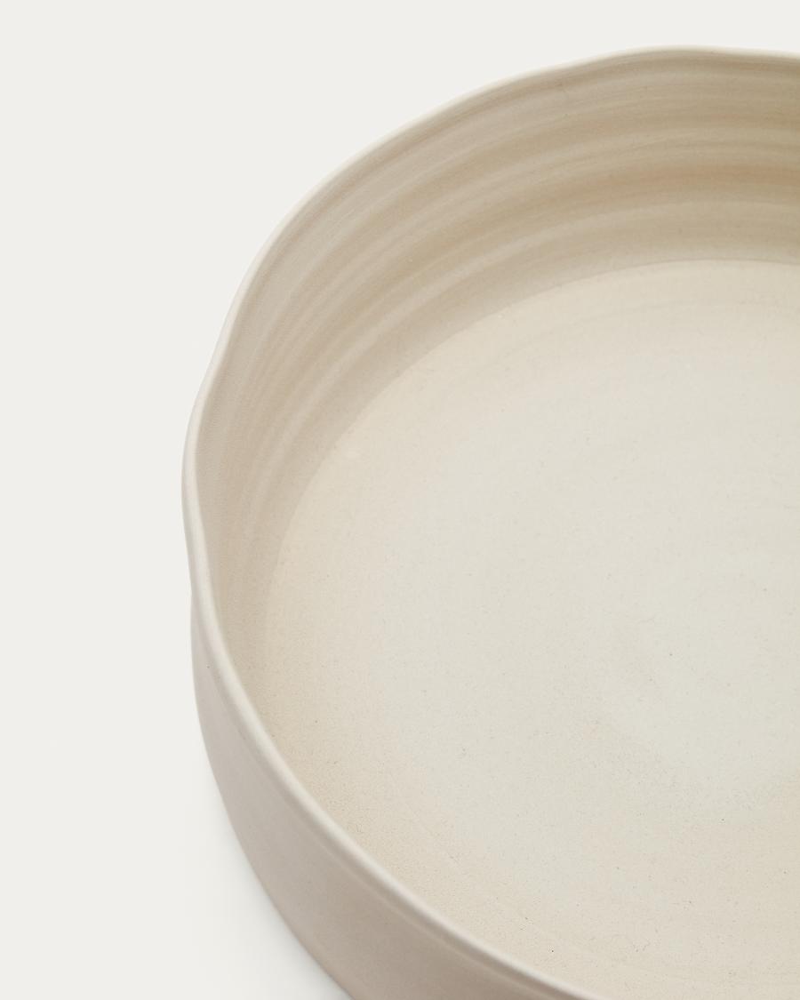Macae medium white ceramic centrepiece Ø 24 cm