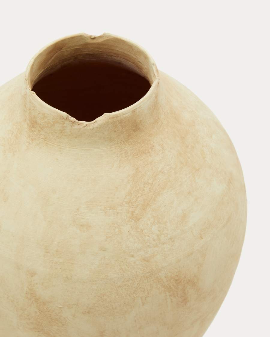 Vase Silbet en céramique beige 23 cm