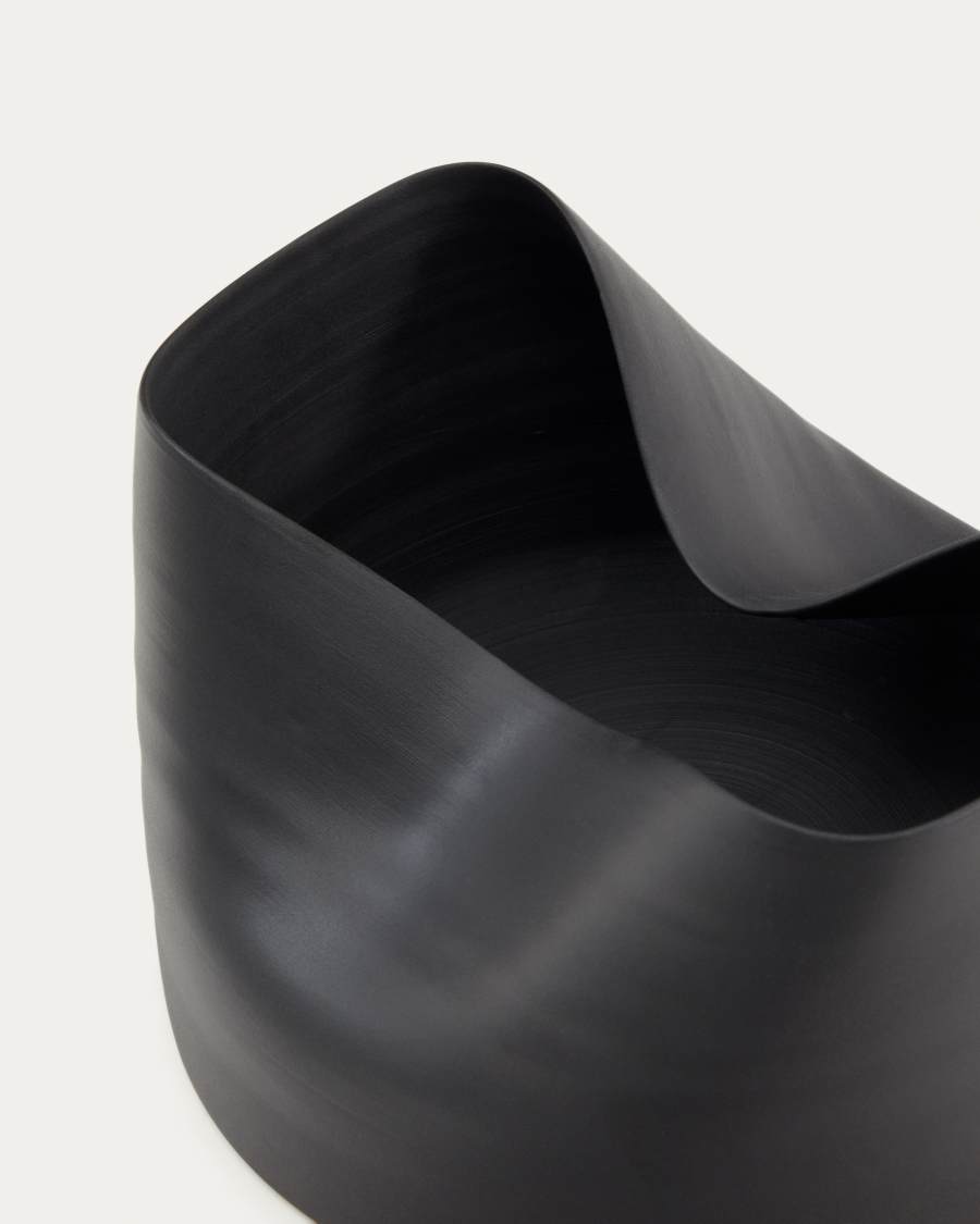 Sibel grey ceramic vase, 26 cm