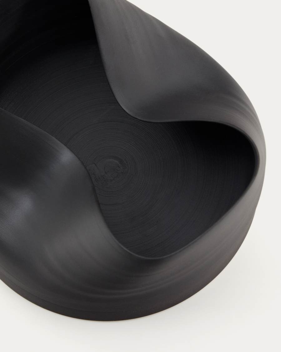 Sibel grey ceramic vase, 26 cm