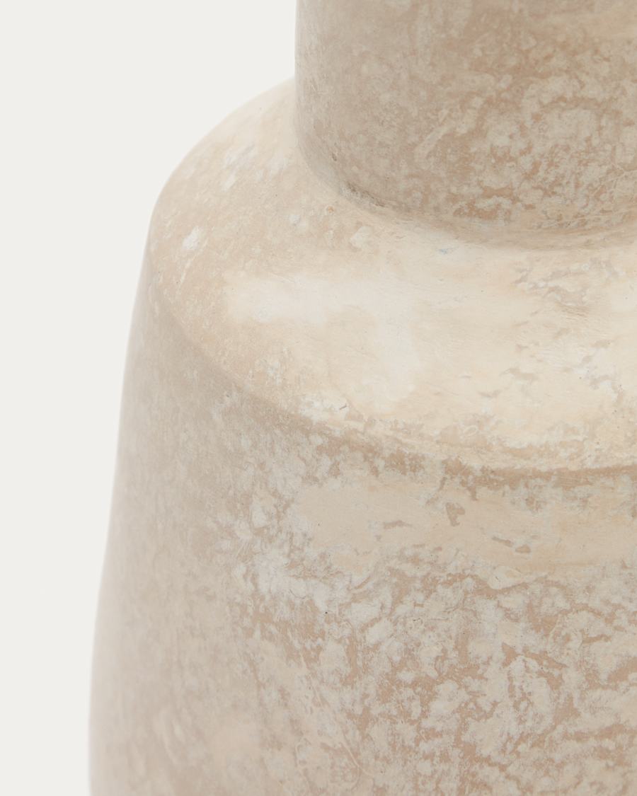 Murat beige Papier-mâché vase 32 cm