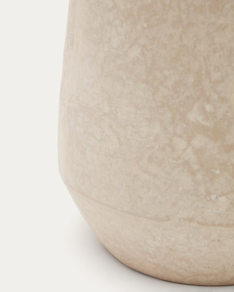 Vase Murat en papier mâché beige 29 cm
