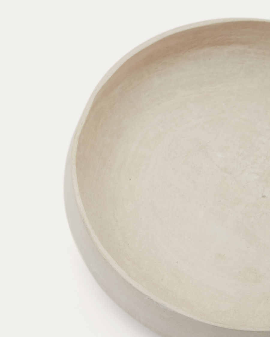 Petit bol décoratif Saita en papier mâché blanc 30 cm