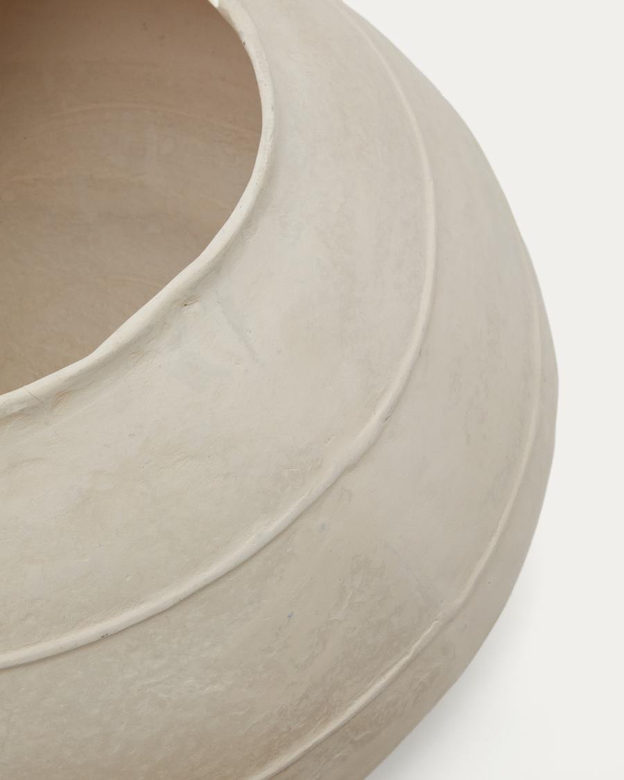 Sylan papier mâché vase in white 60 cm