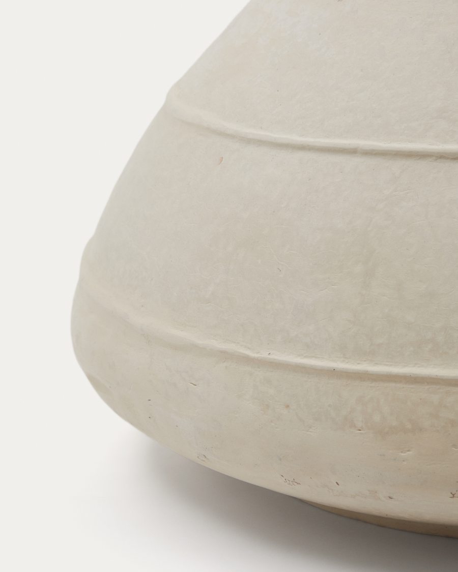 Sylan papier mâché vase in white 60 cm