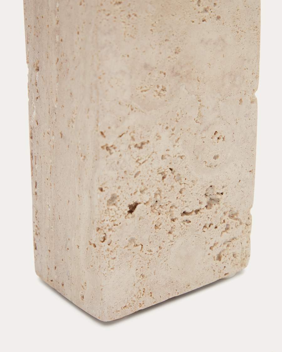 Maik beige travertine bookend