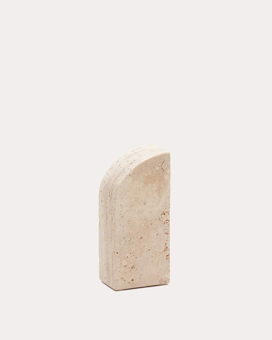 Maik beige travertine bookend