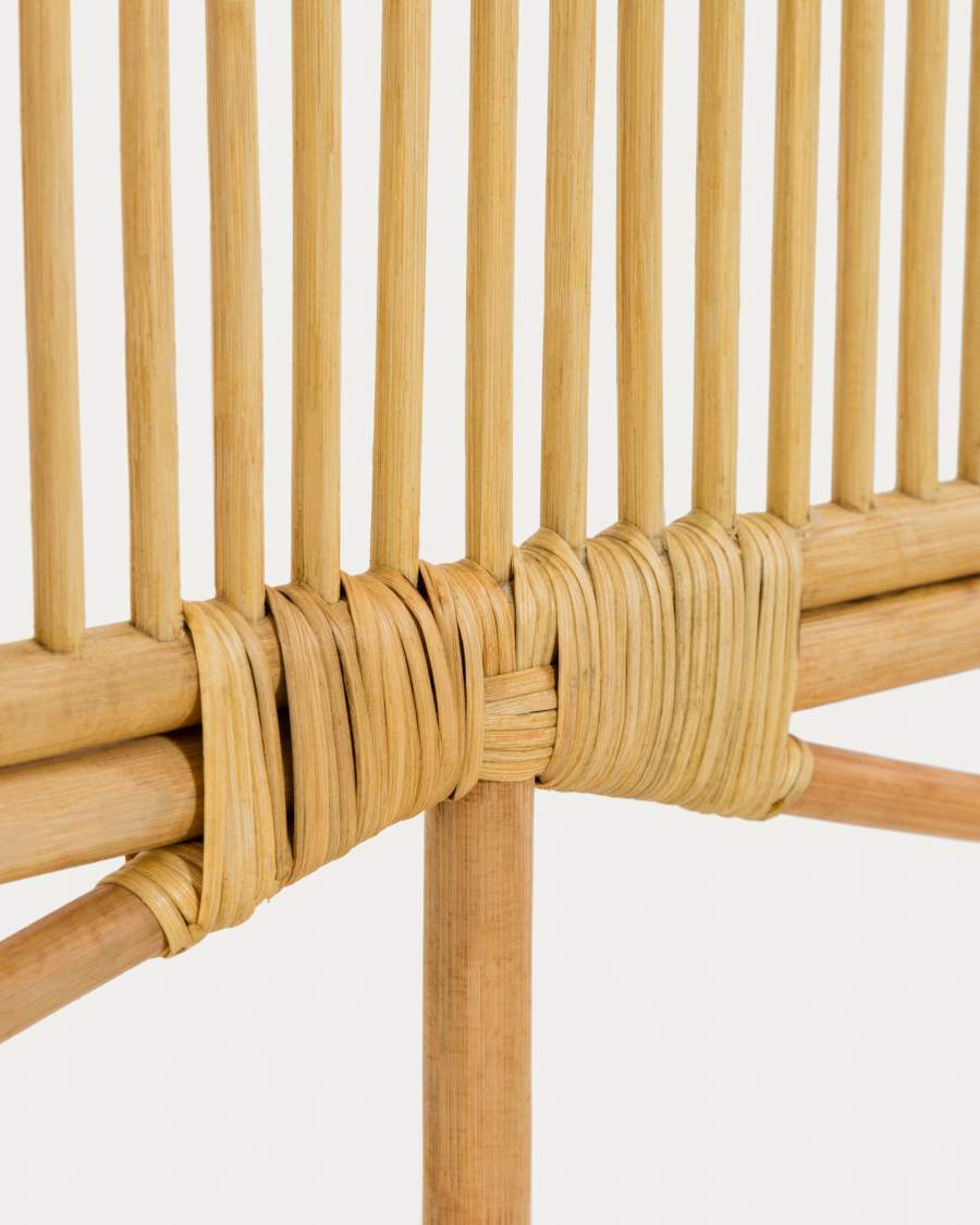 Capçal Lalita de rotang amb acabat natural per a llit de fins a 160 cm