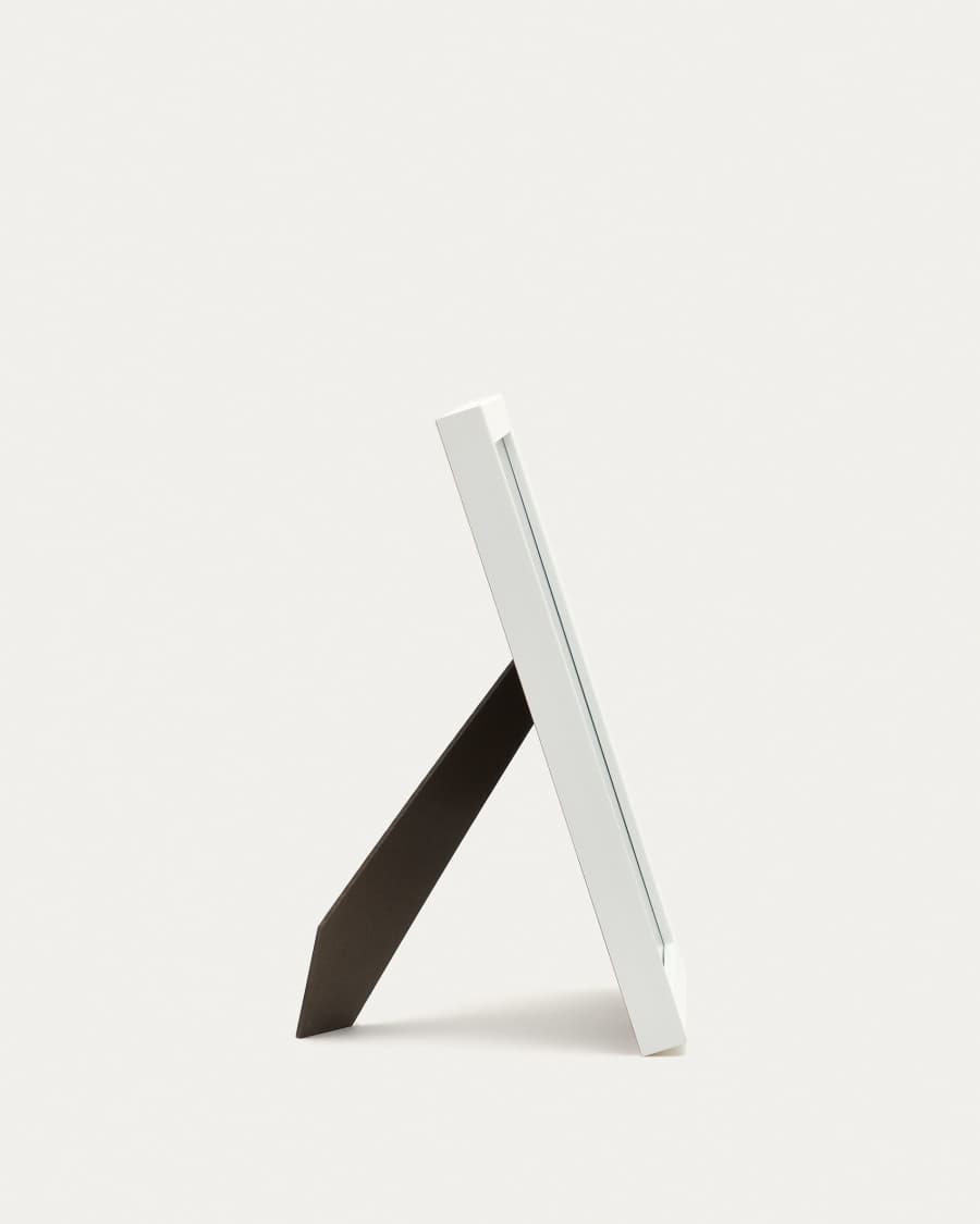 Cadre photo Neale en bois avec finition blanc 21 x 28 cm