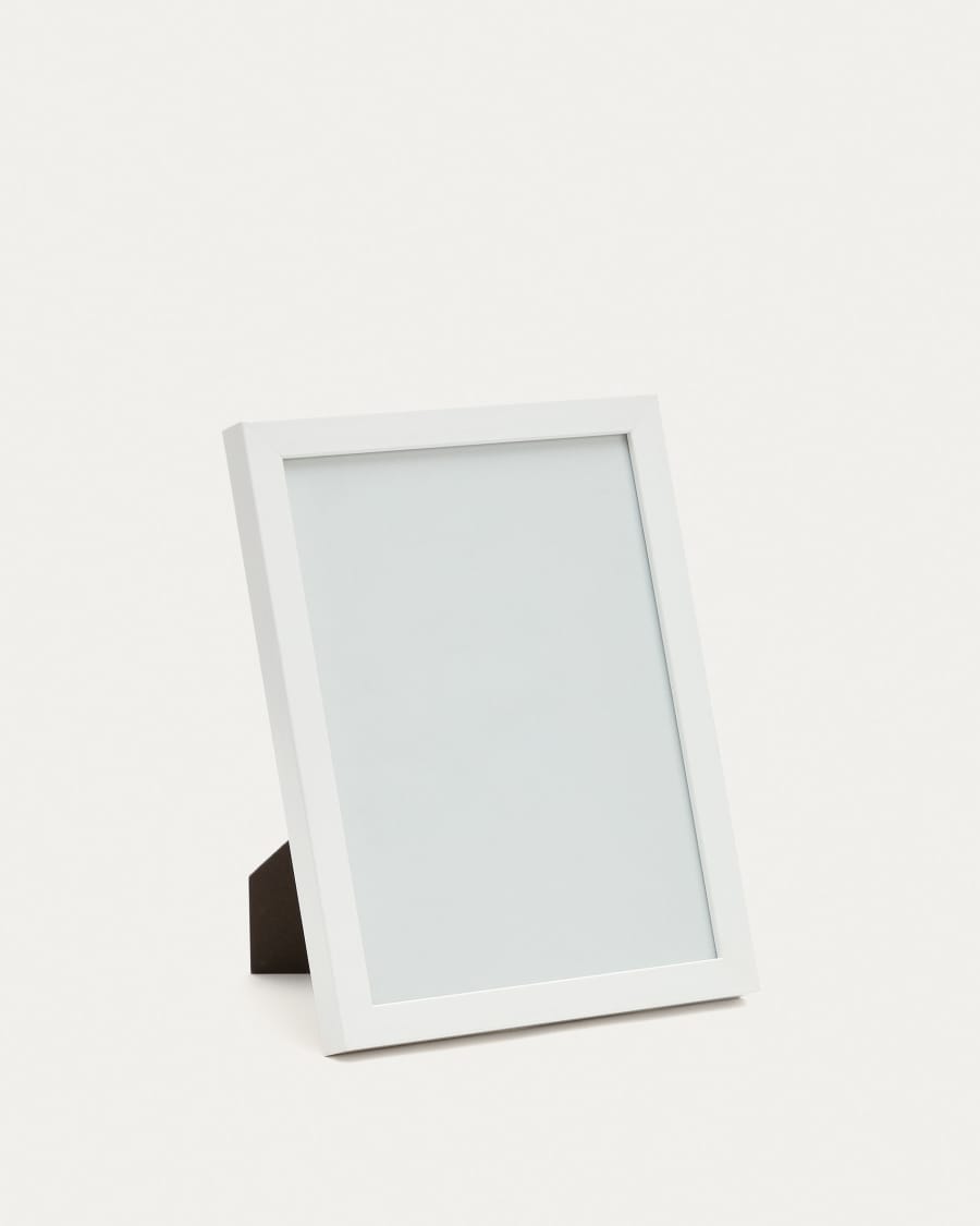 Cadre photo Neale en bois avec finition blanc 21 x 28 cm