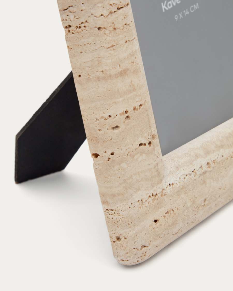 Cadre de photos Muire en travertin beige   25 x 20 cm