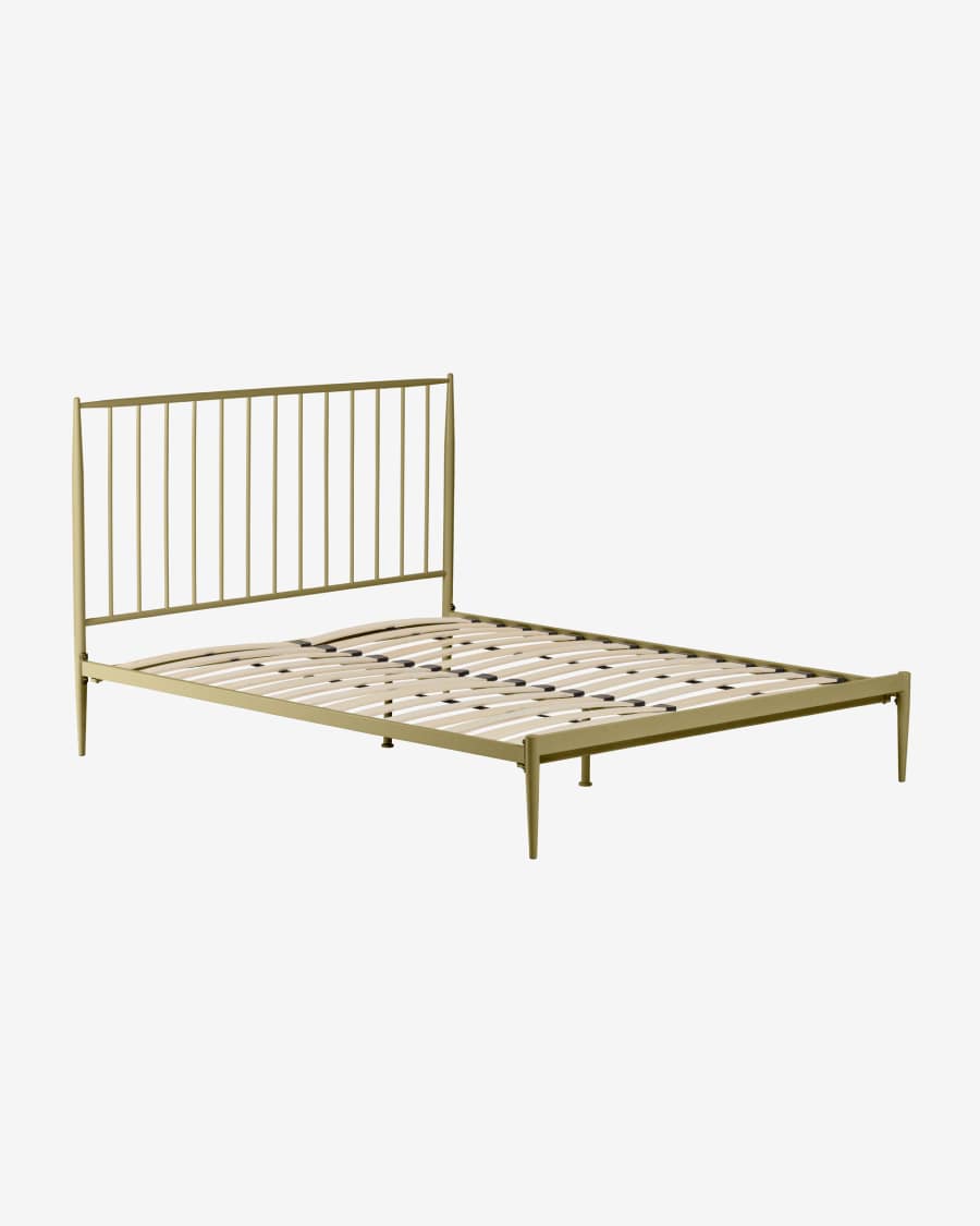 Natacha metal headboard with a gold finish for 150 cm beds