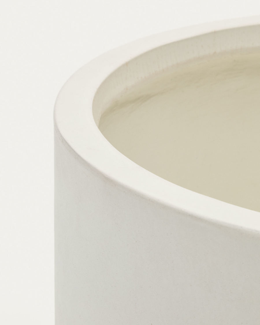 Vaso Aiguablava in cemento bianco Ø 62 cm