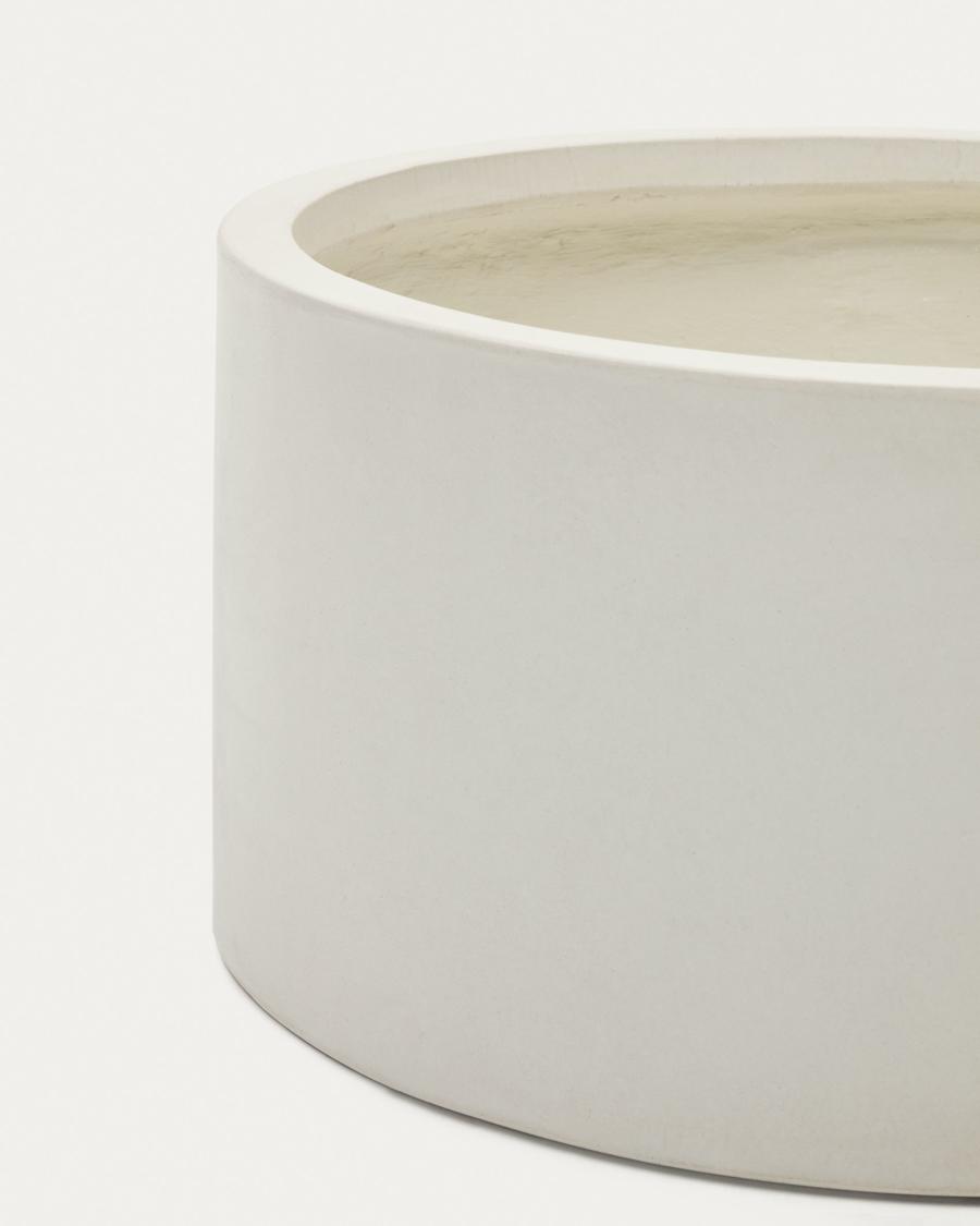 Vaso Aiguablava in cemento bianco Ø 62 cm