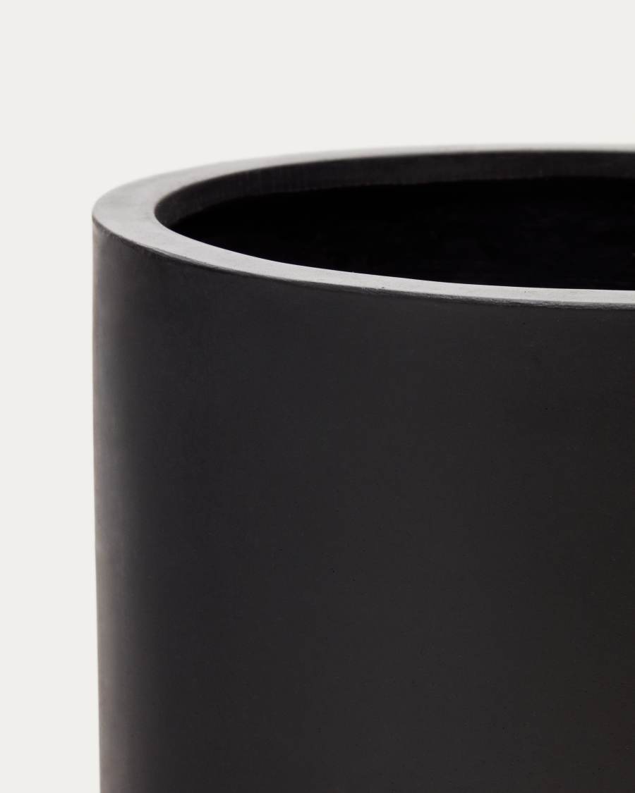 Aiguablava plant pot in black cement, Ø 52 cm