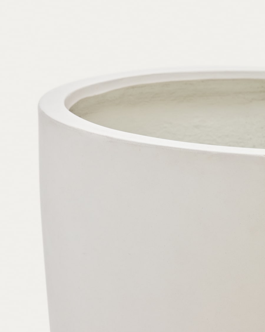 Aiguablava plant pot in white cement, Ø 56 cm