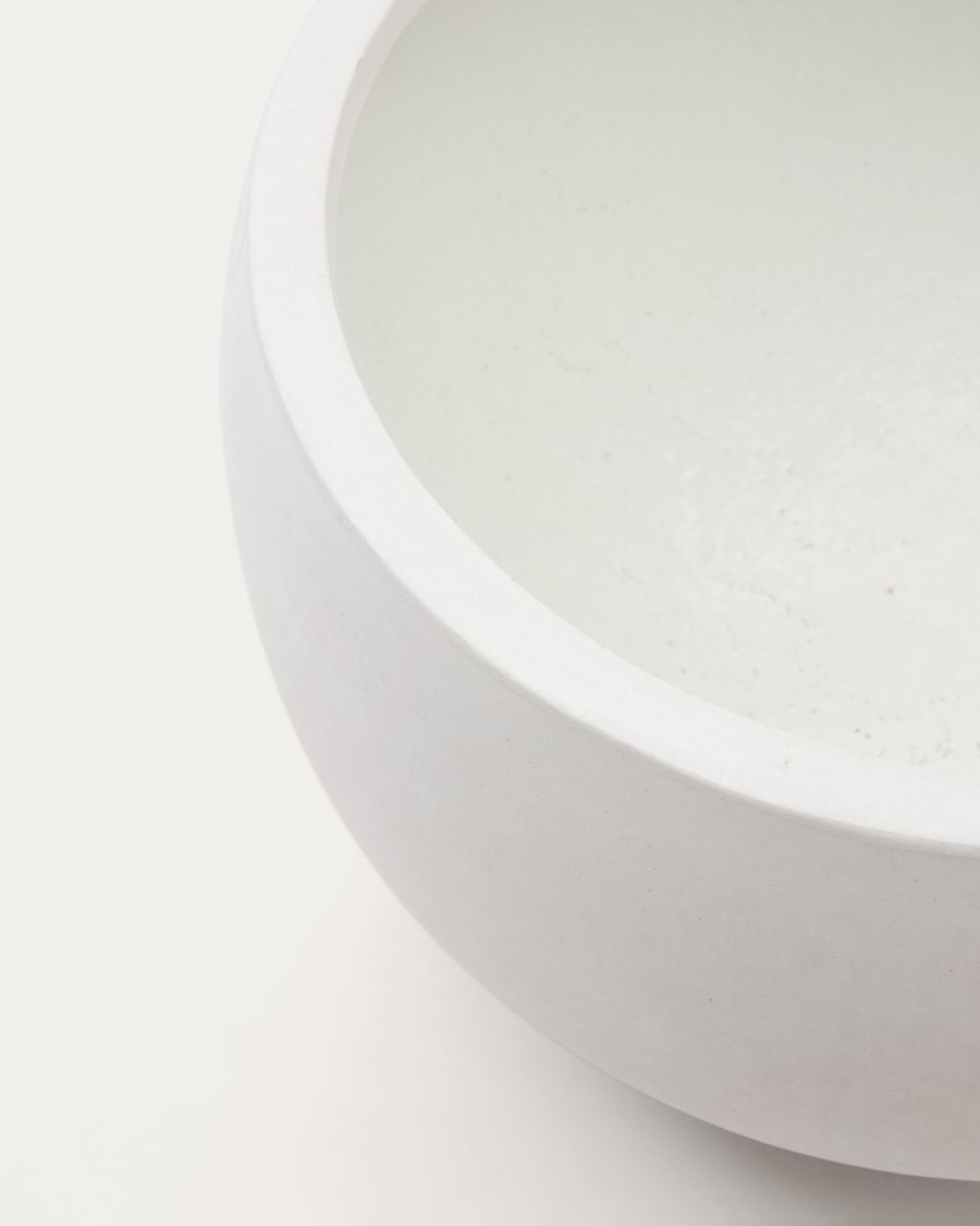 Grau White Cement Planter Ø 56 cm
