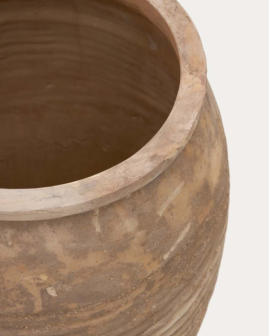 Llonga set of 2 terracotta planters with natural finish Ø 54 / 32 cm