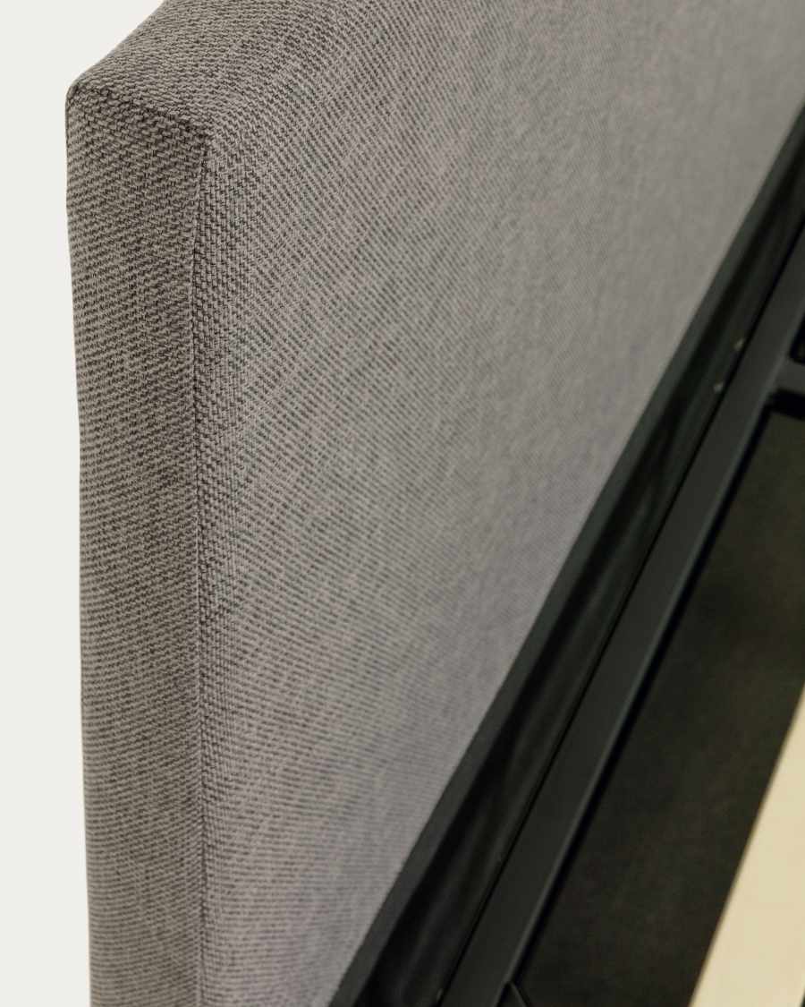 Bett Nahiri in Grau mit Klappbettkasten für eine Matratze von 160 x 200 cm