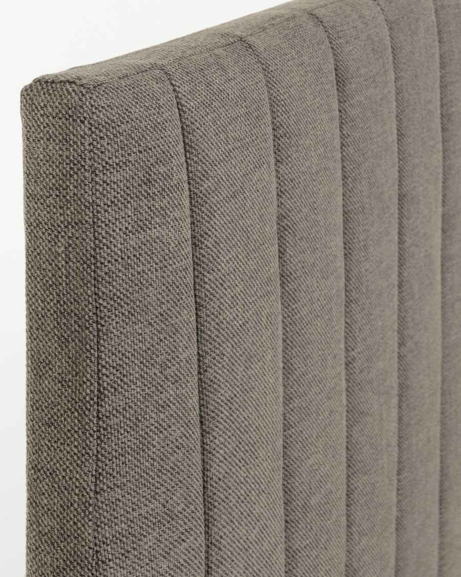 Cama con somier gris Nelly 90 x 190 cm