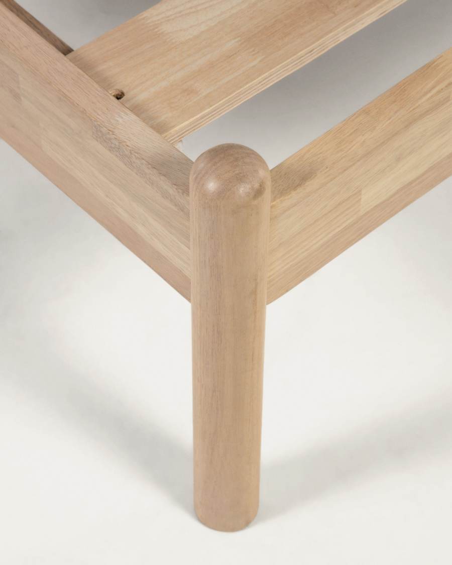 Shayndel bed made from solid rubber wood, for a 90 x 190 cm mattress