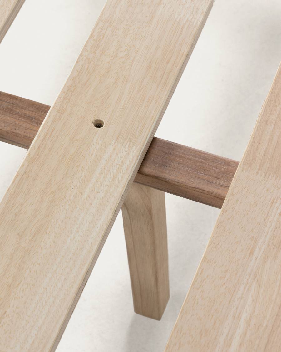 Shayndel bed van massief rubberhout, voor een matras van 160 x 200 cm