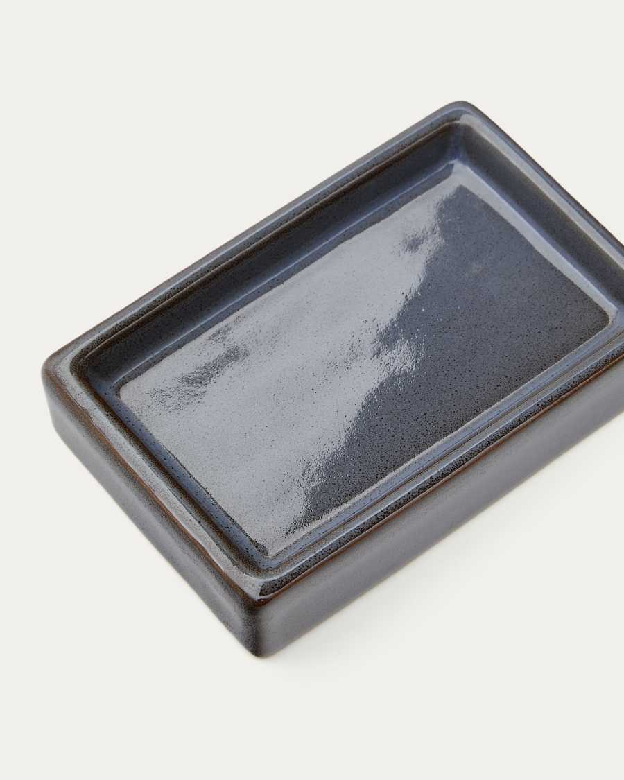 Silvet Soap Dish made of Gray Stoneware
