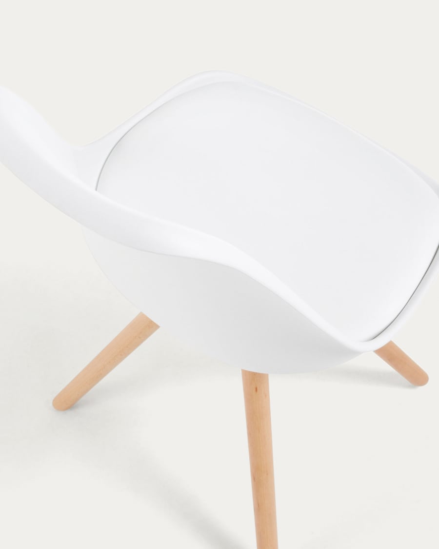 Ralf chair white and natural