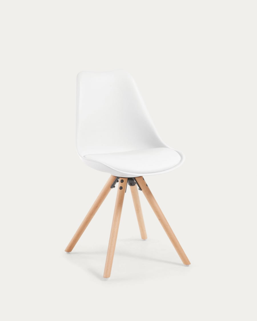 Ralf chair white and natural