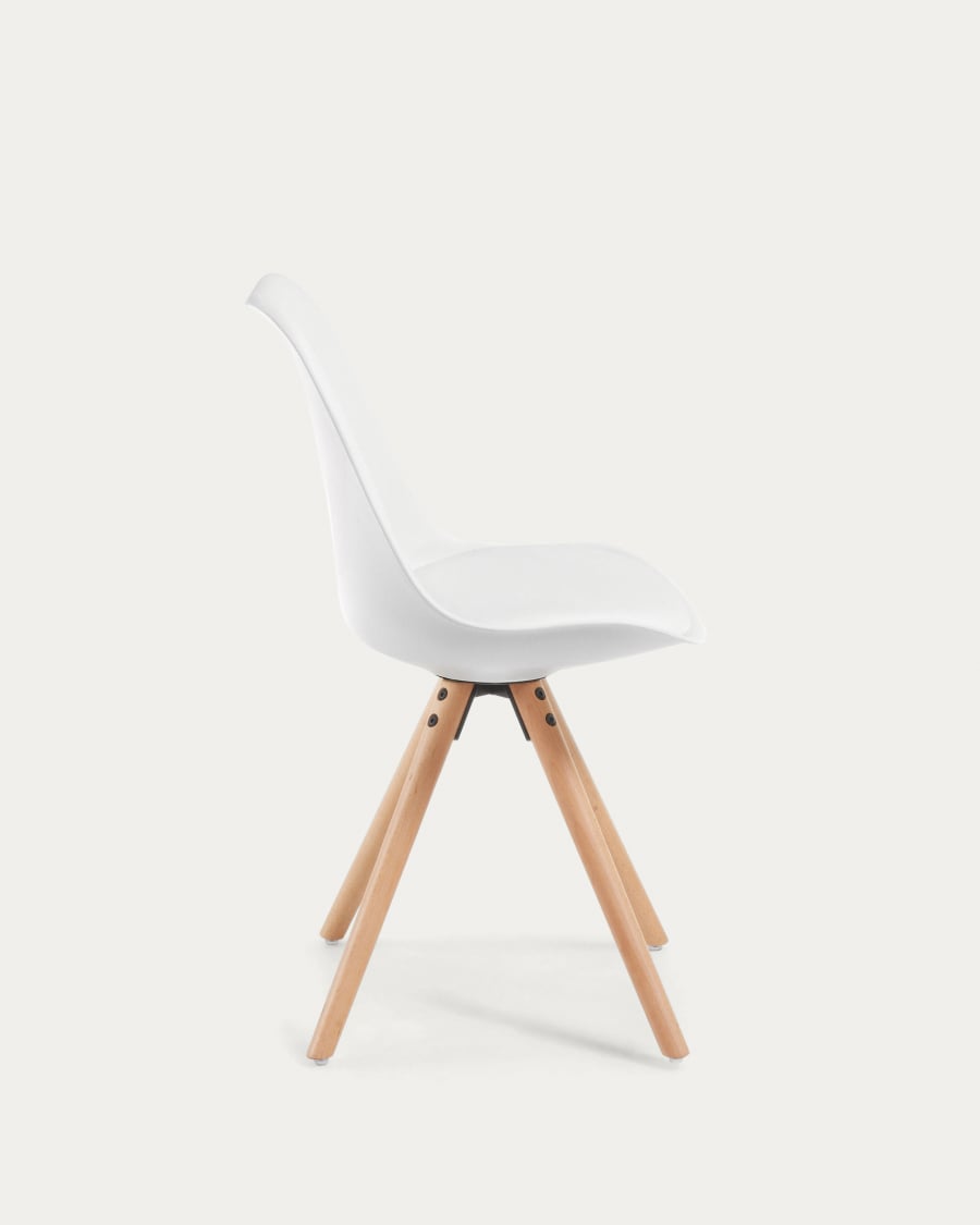 Ralf chair white and natural