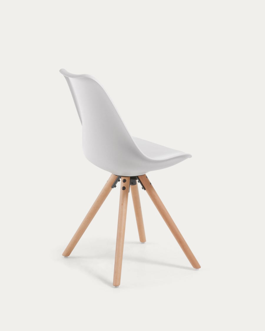 Ralf chair white and natural