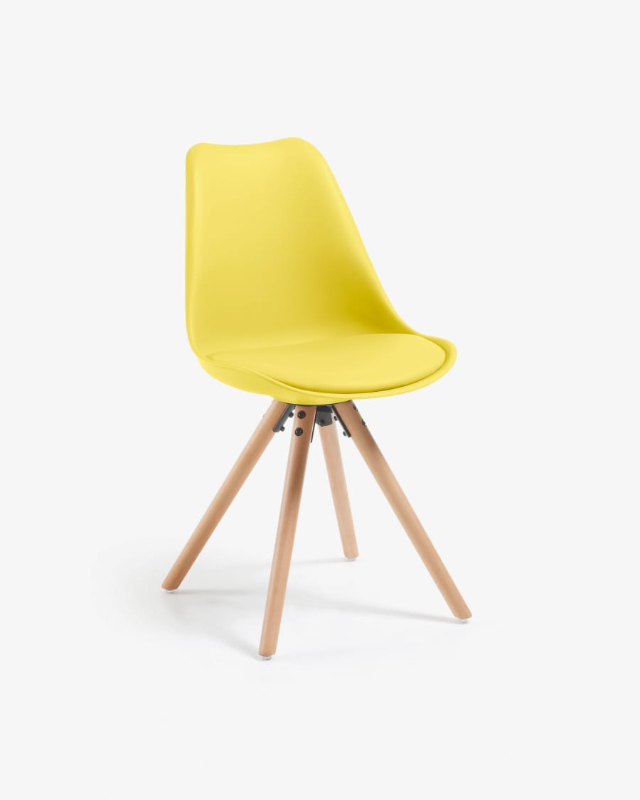 Ralf chair yellow and natural