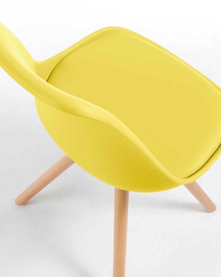 Ralf chair yellow and natural