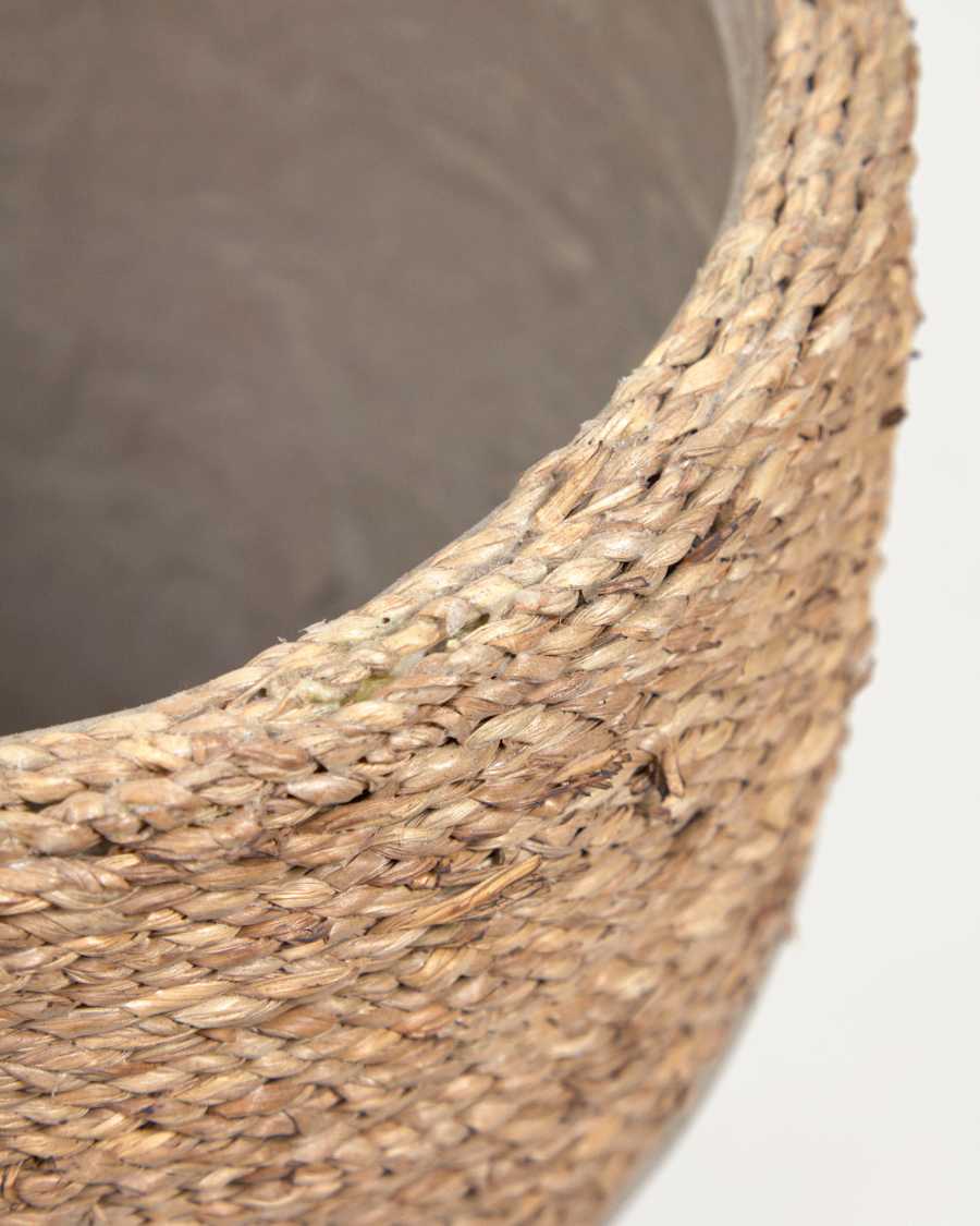 Tamim set of 2 cement pots with natural finish Ø 17 cm / Ø 22 cm