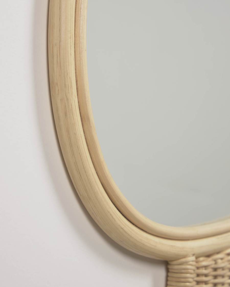 Nauze rattan mirror, 34 x 50 cm