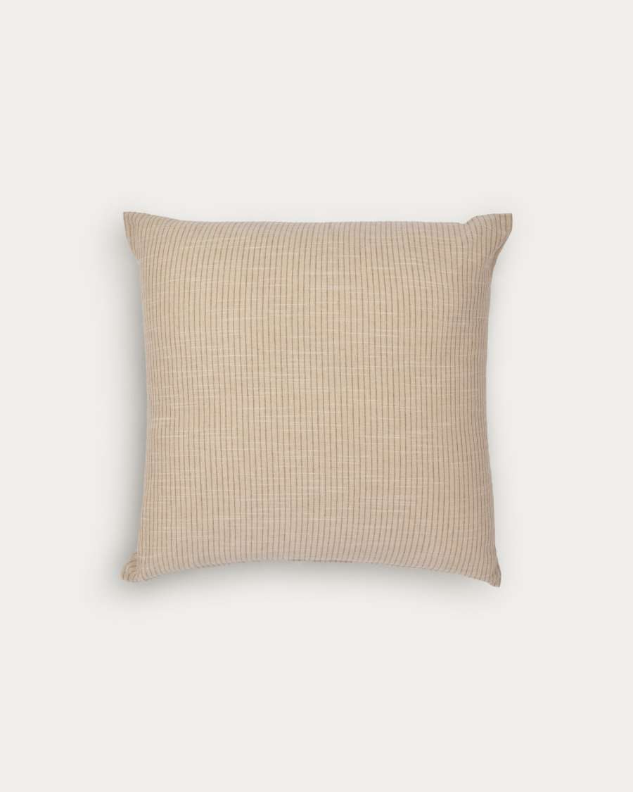 Agostina cushion cover 100% cotton with beige stripes 45 x 45 cm