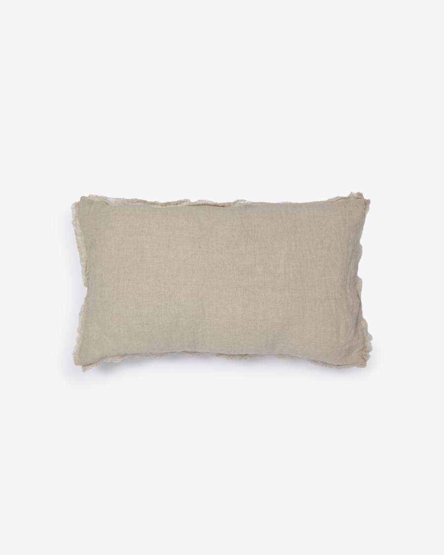 Draupadi kussensloop 100% linnen in beige 30 x 50 cm