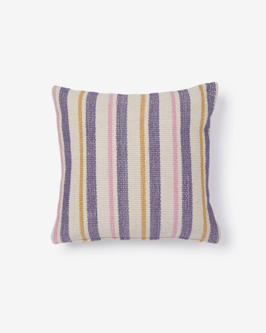 Fodera cuscino Marilina a righe multicolori 100% cotone 45 x 45 cm