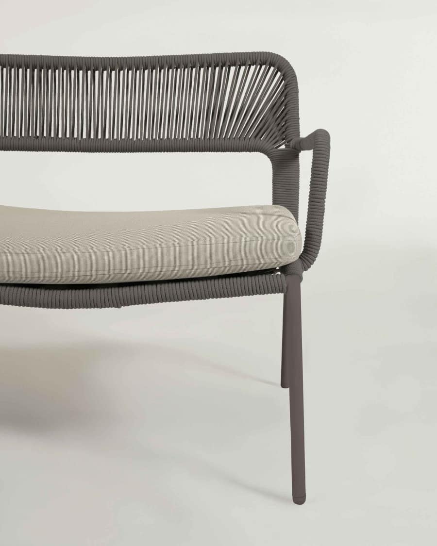 Sofà Cailin 2 places corda verd potes d'acer galvanitzat verd fosc 150 cm