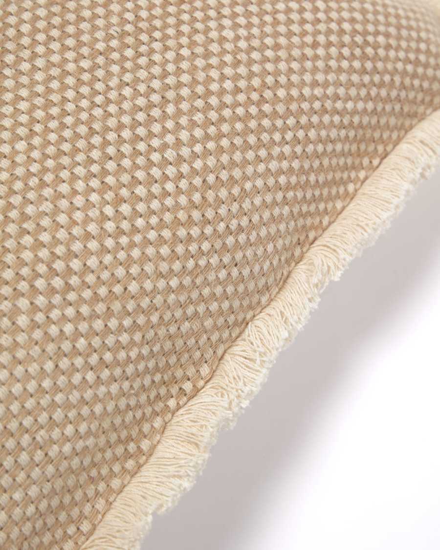 Aneley jute and cotton cushion cover in beige 45 x 45 cm