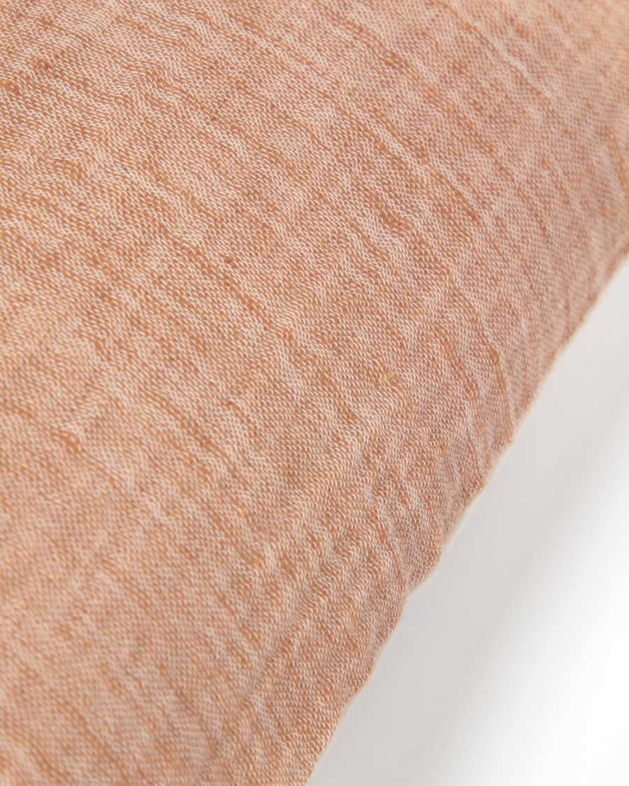 Housse de coussin Casilda en lin et coton rose 45 x 45 cm