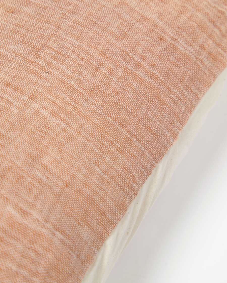 Fodera cuscino Casilda rosa in lino e cotone 30 x 50 cm