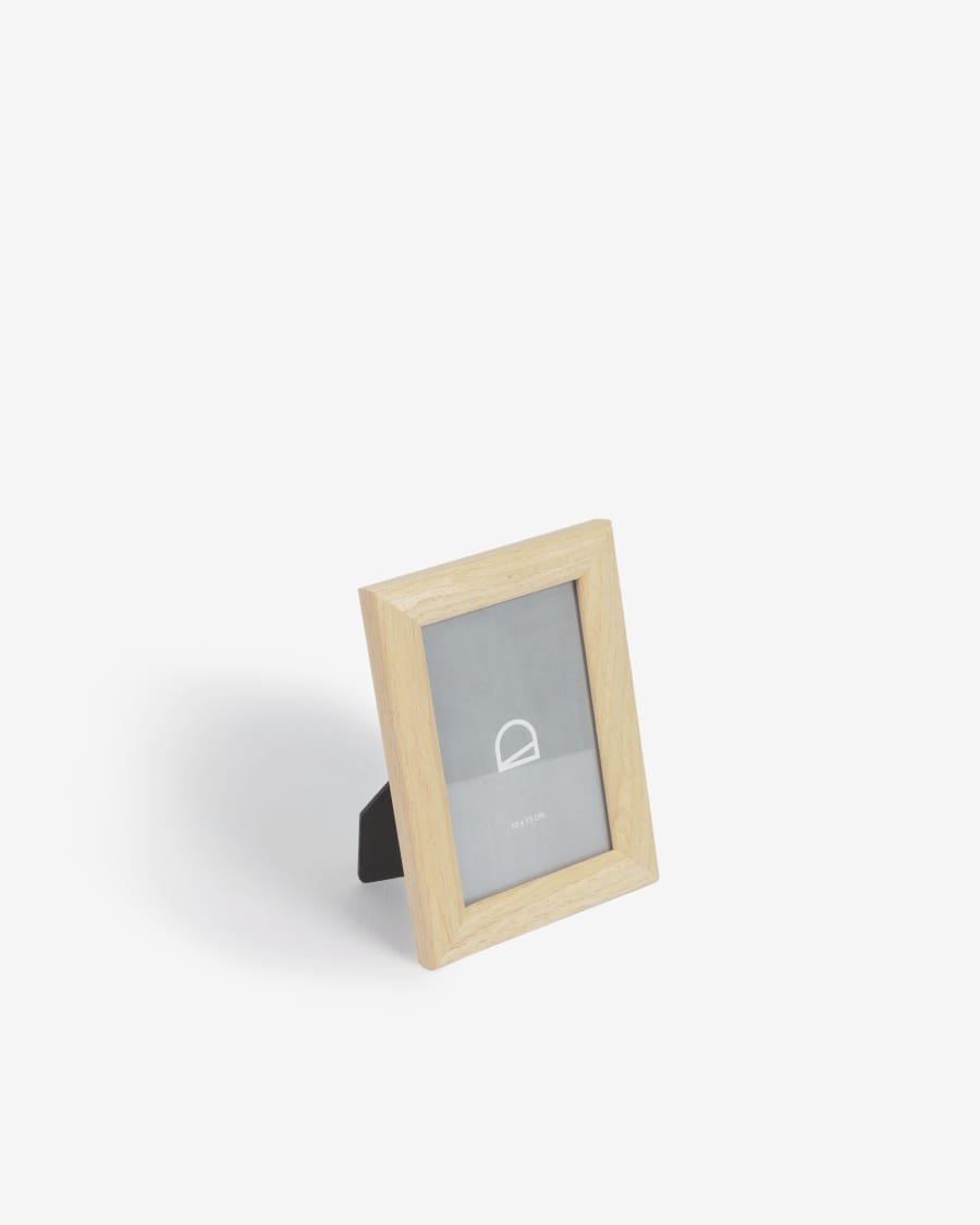 Small Nazira photo frame in wood with natural finish 14 x 18 cm