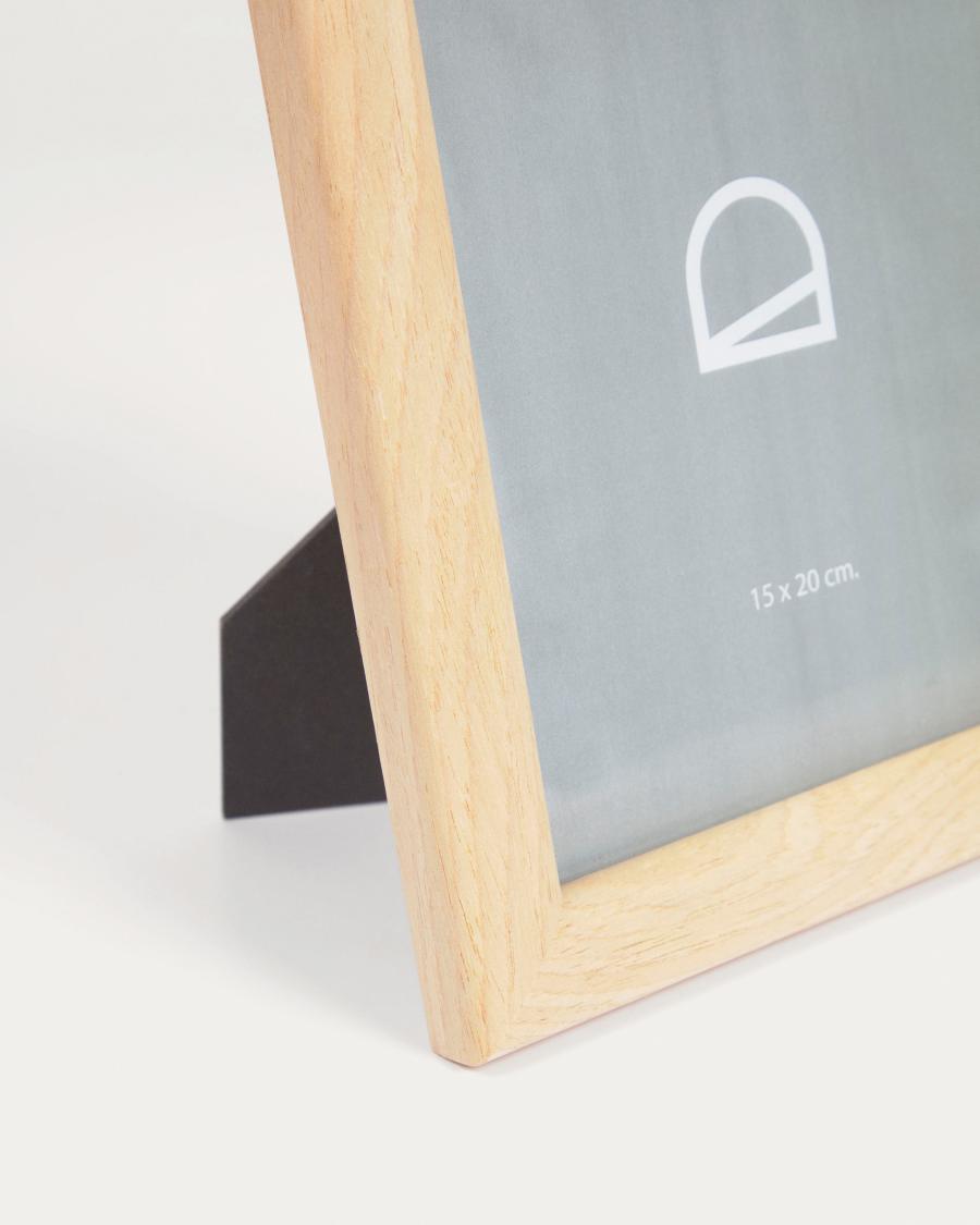 Medium Nazira photo frame in wood with natural finish 27 x 21 cm
