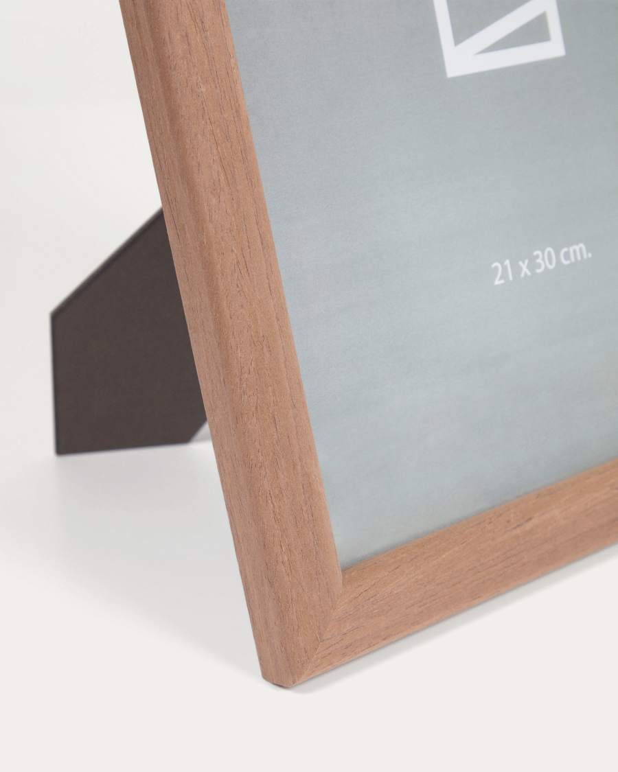 Large Nazira photo frame in wood with dark finish 34 x 25 cm